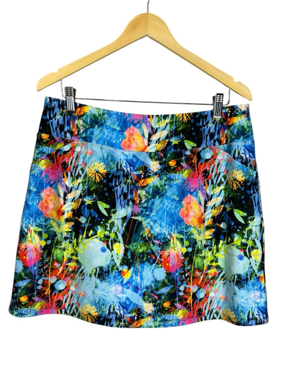 UV SKINZ Women's Large Multi-Colored Patterned Performance Skirt with Shorts